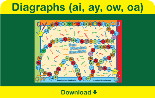 Click here to download the phonics board game. Click here to download the phonics board game.